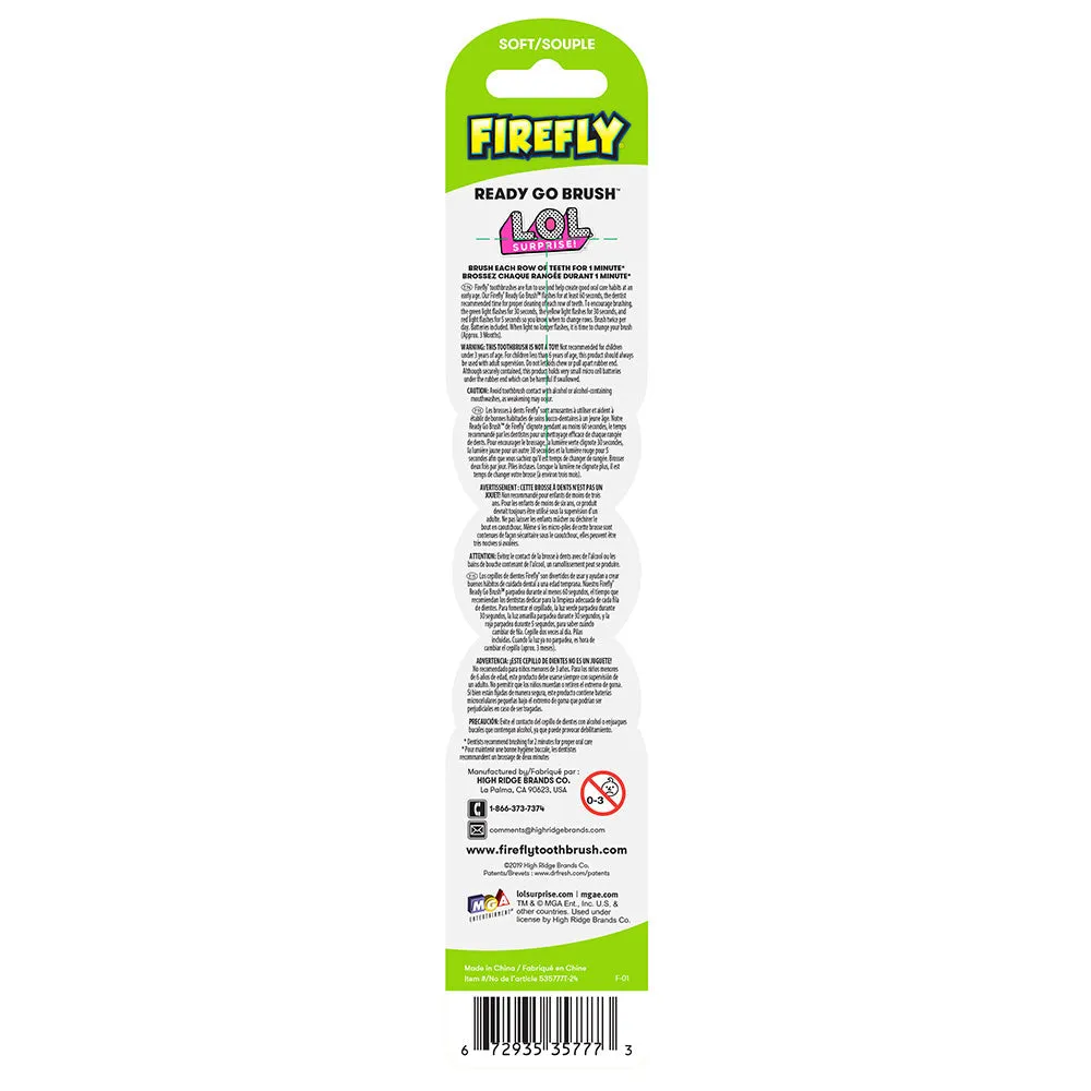 Firefly Ready Go L.O.L. SURPRISE! Light Up Timer Toothbrush, 1 Count