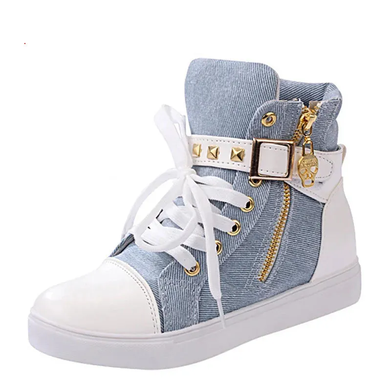 Funki Buys | Boots | Women's Zip Buckle Ankle Boot Sneakers