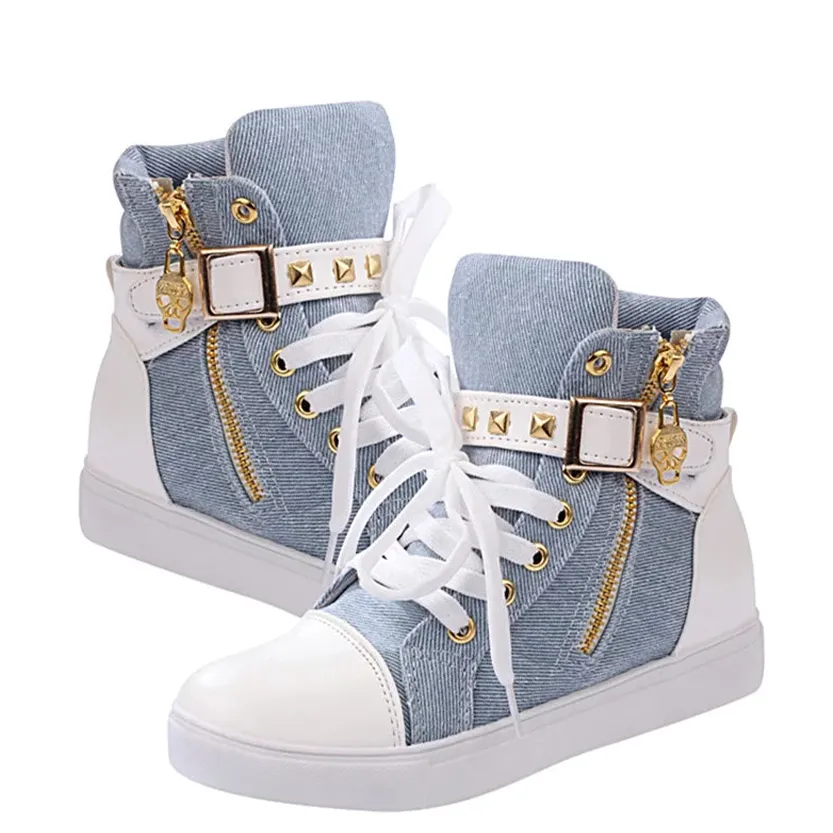 Funki Buys | Boots | Women's Zip Buckle Ankle Boot Sneakers