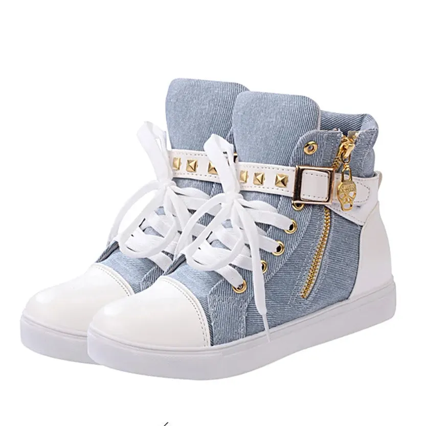 Funki Buys | Boots | Women's Zip Buckle Ankle Boot Sneakers