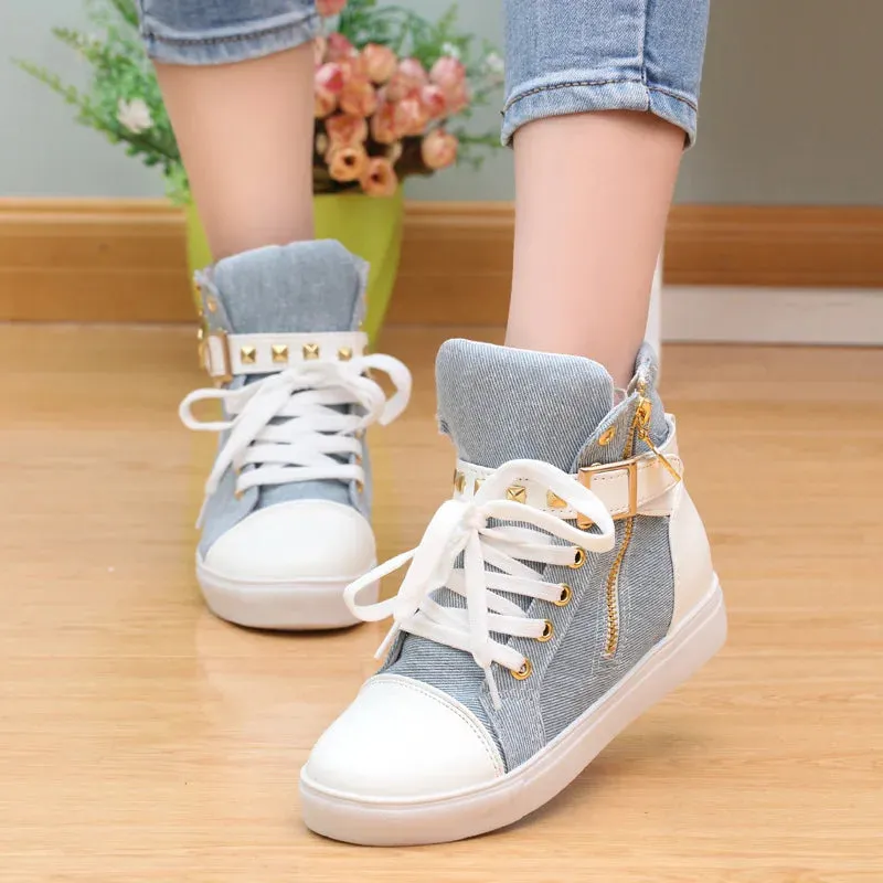 Funki Buys | Boots | Women's Zip Buckle Ankle Boot Sneakers