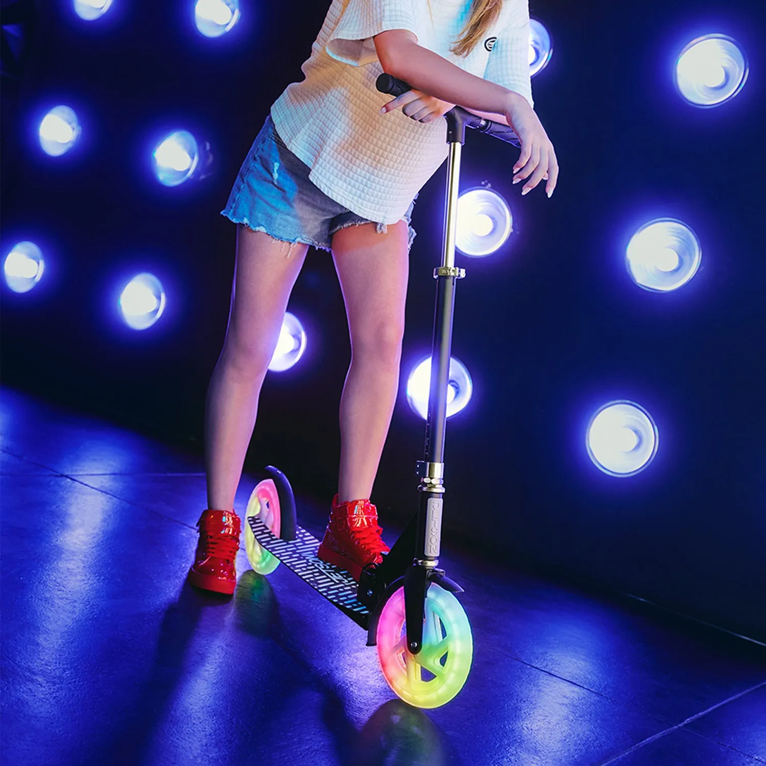 Galaxy Big-Wheel Light-Up Kick Scooter