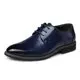 Hnzxzm Men Oxfords Shoes British Black Blue Shoes Leather Handmade Comfortable Formal Dress Men Flats Lace-Up Bullock Business Shoes