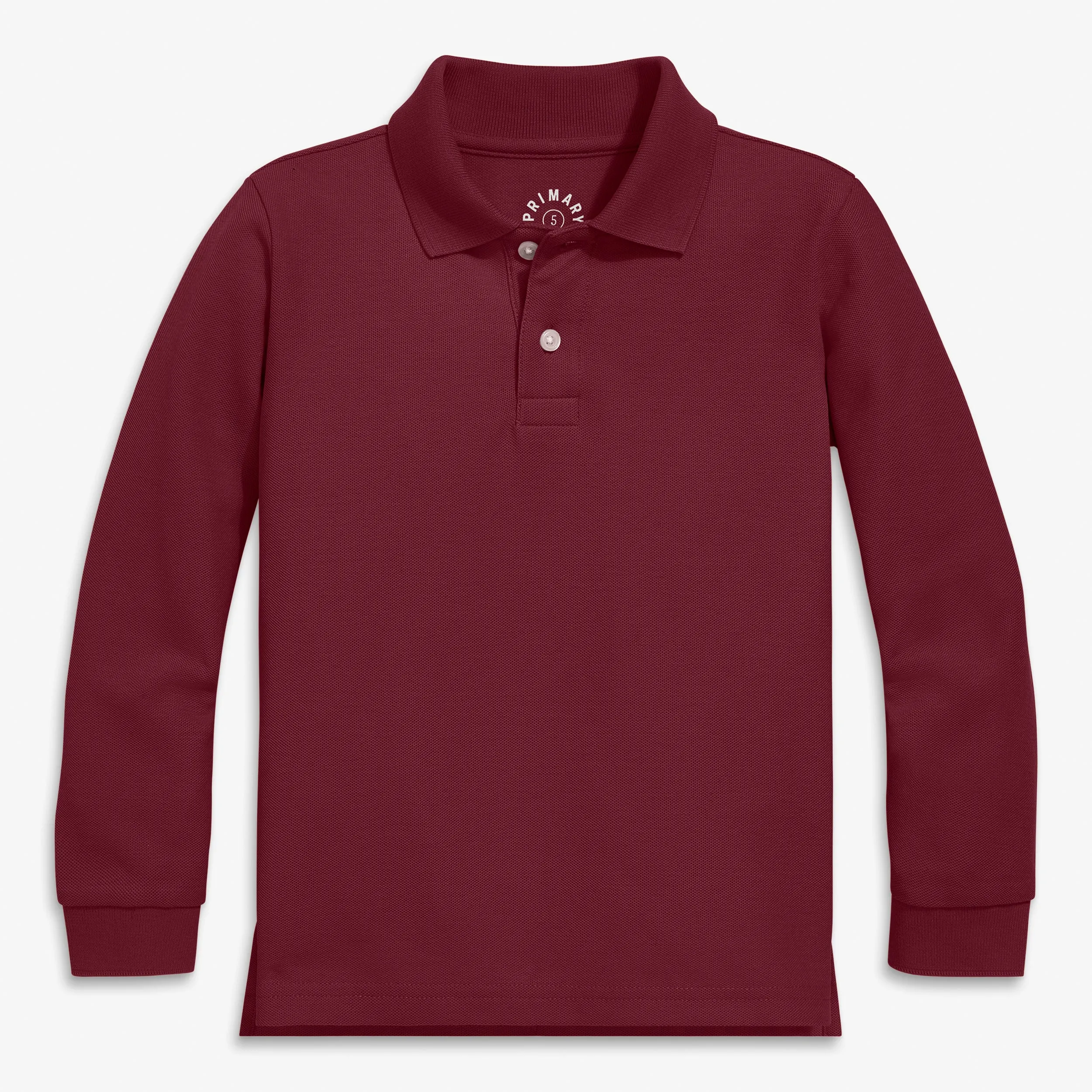 Kids long sleeve pique polo