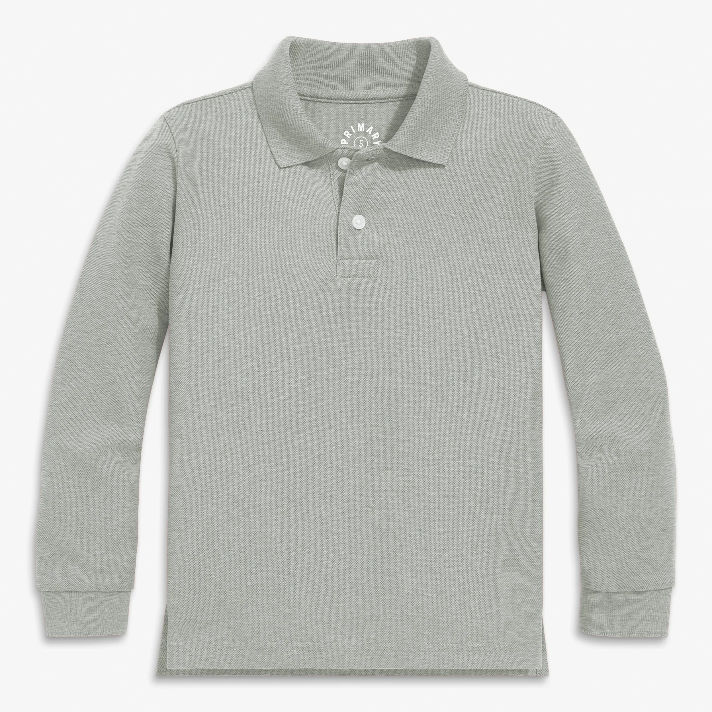 Kids long sleeve pique polo