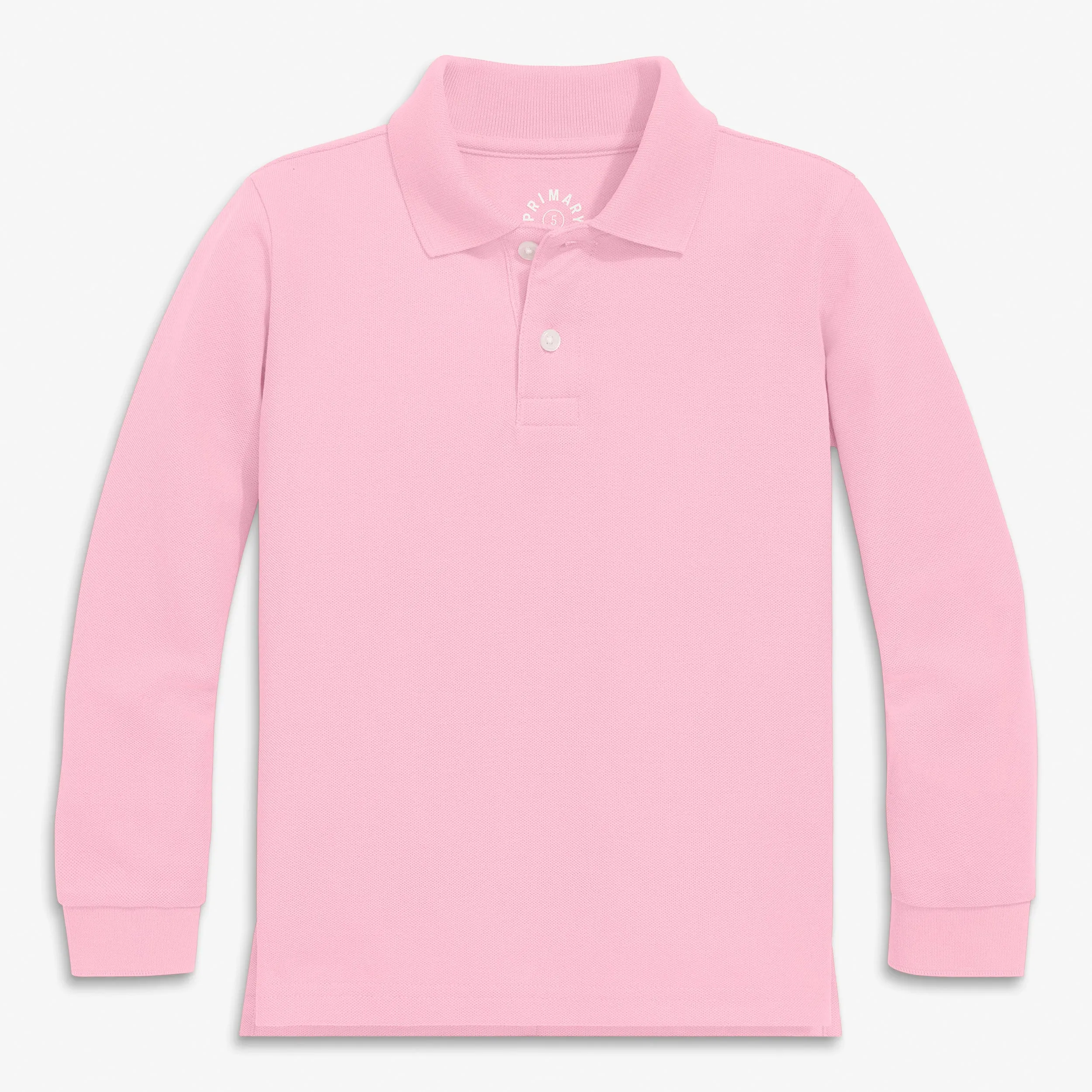 Kids long sleeve pique polo