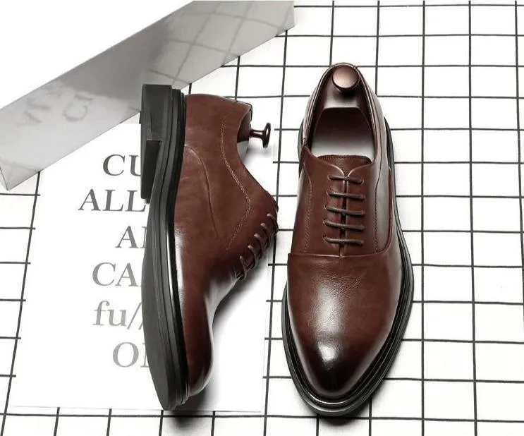 Men Dress Shoes -  Ronald Leather Oxford Shoes