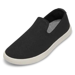 Men's Wool Loungers - True Black (Cream Sole)