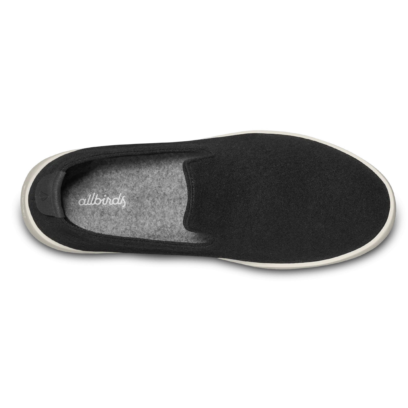 Men's Wool Loungers - True Black (Cream Sole)