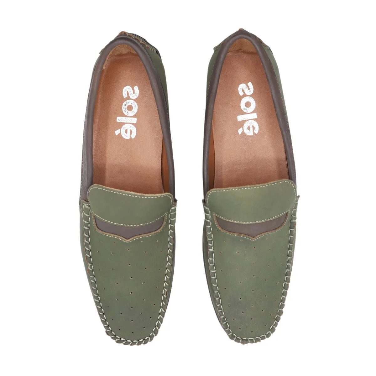 Olive Casual Slip On  165112