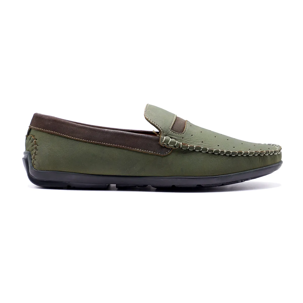 Olive Casual Slip On  165112