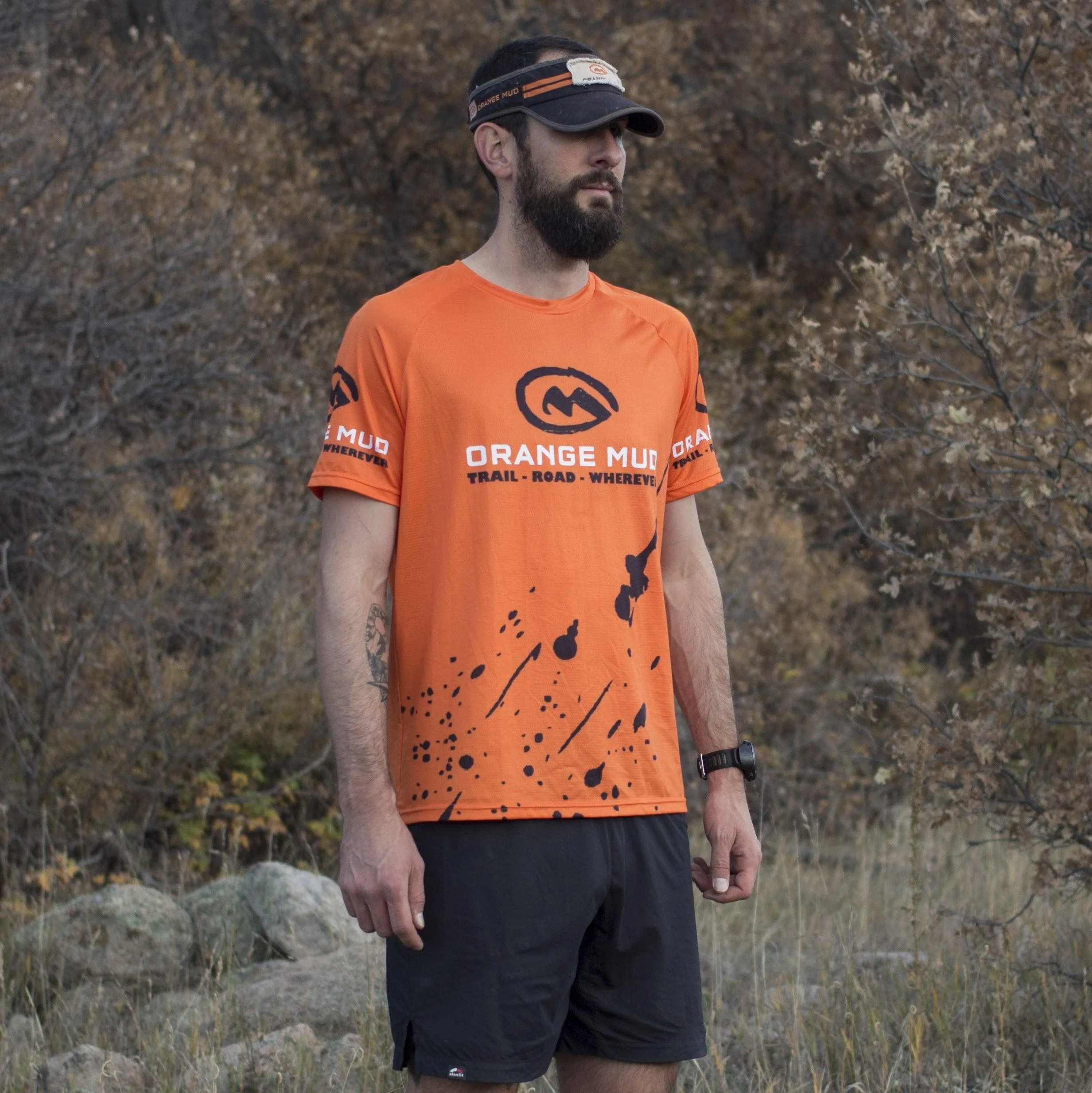 Orange Stretchy Running Shirt