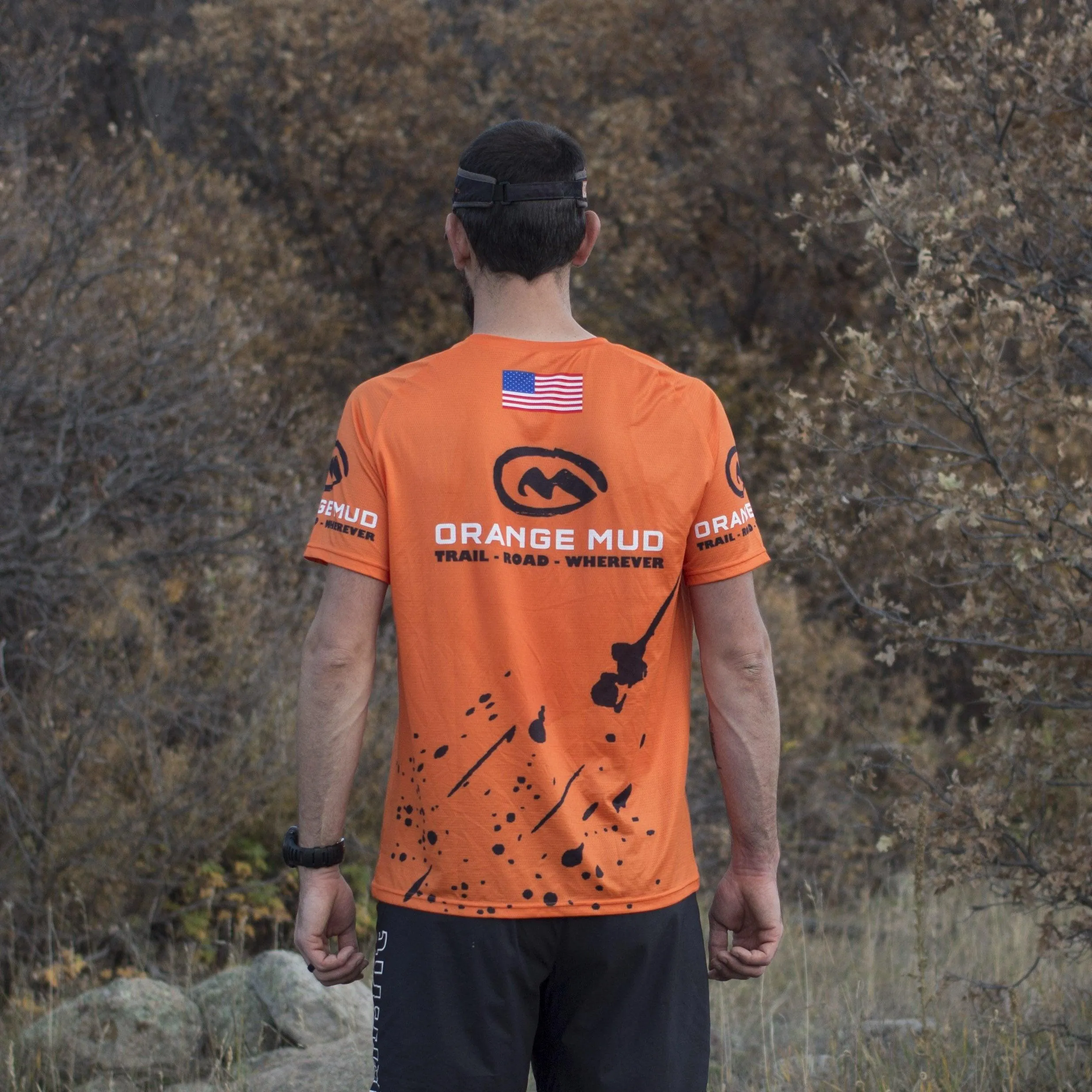 Orange Stretchy Running Shirt