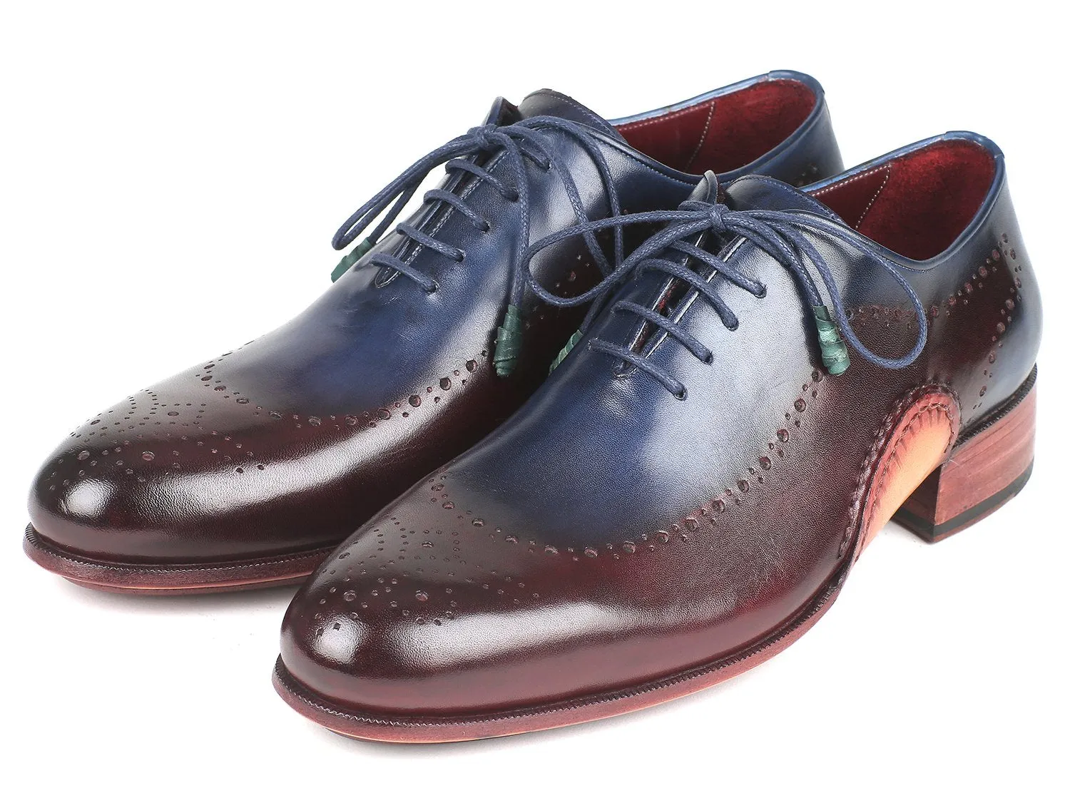 Paul Parkman Blue & Bordeaux Oxfords