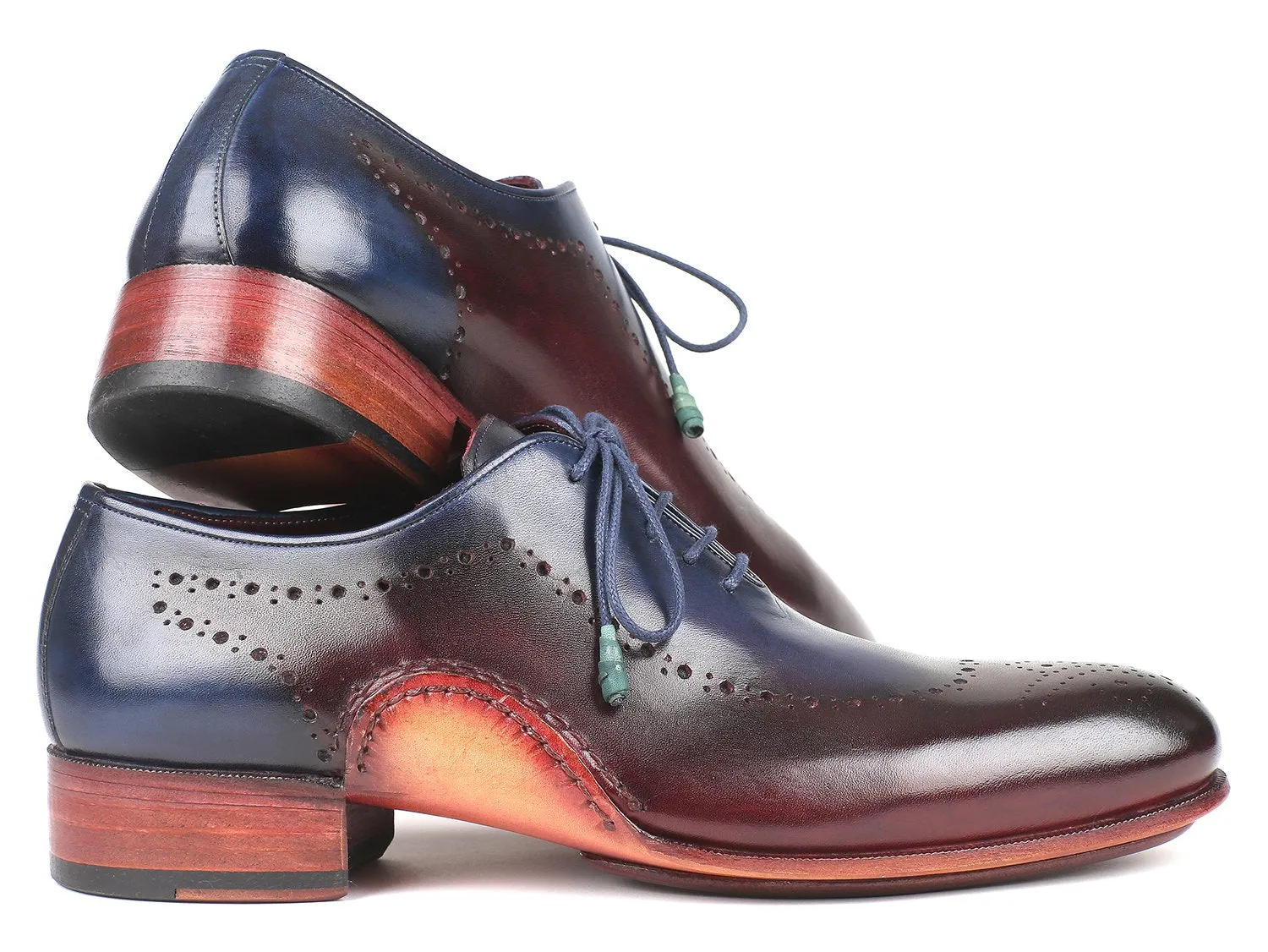 Paul Parkman Blue & Bordeaux Oxfords