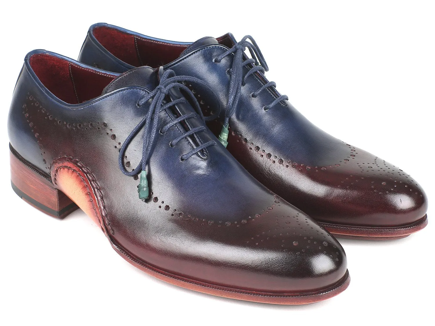 Paul Parkman Blue & Bordeaux Oxfords