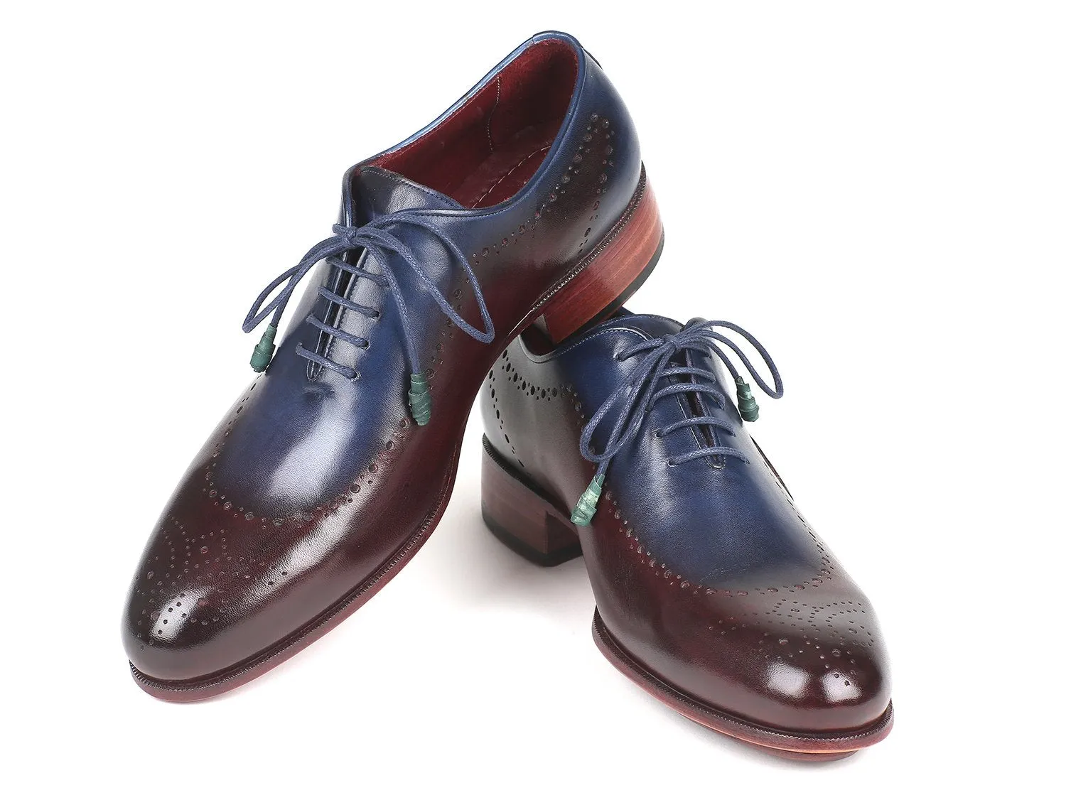 Paul Parkman Blue & Bordeaux Oxfords