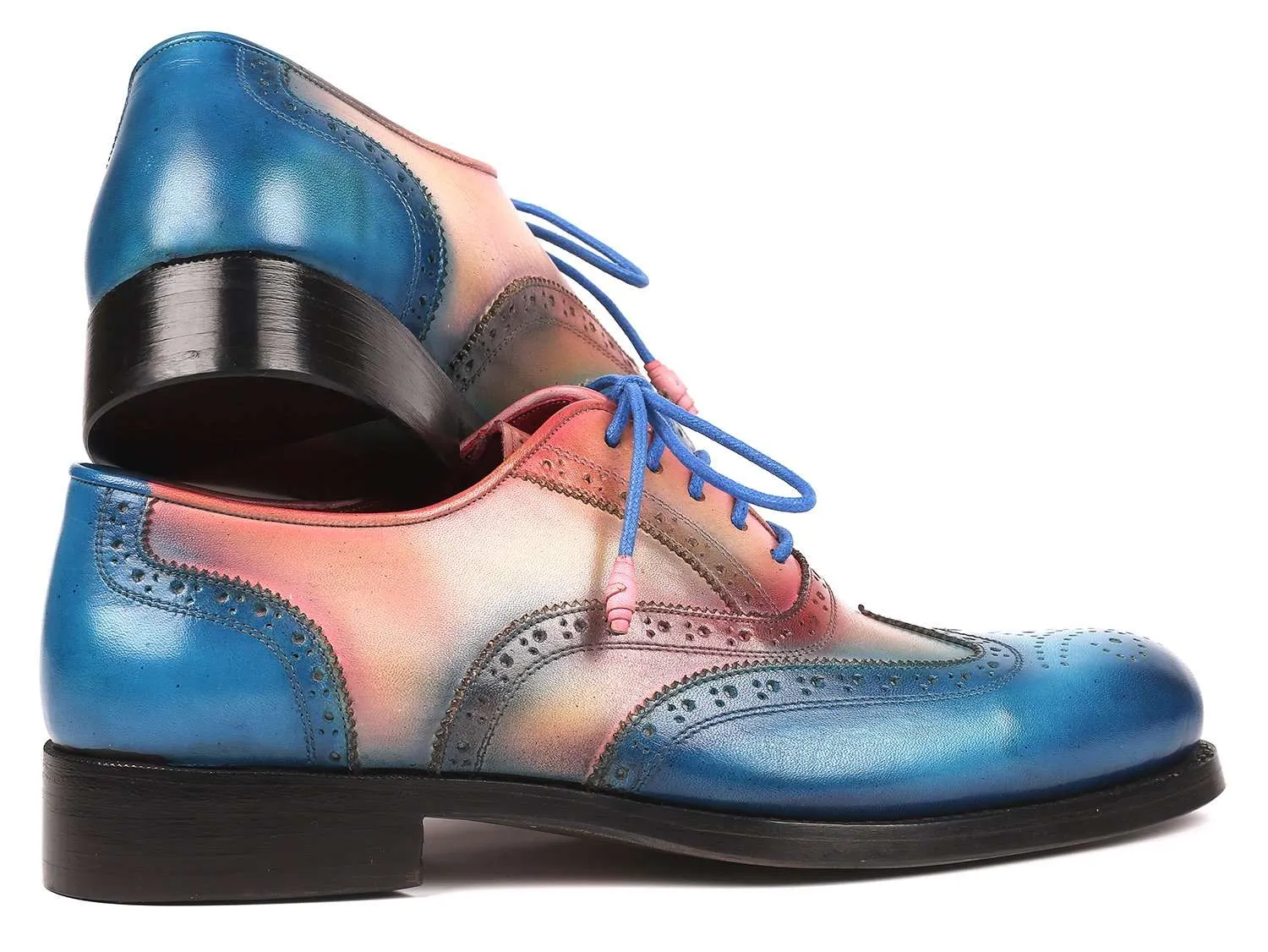 Paul Parkman Blue & Pink Wingtip Oxfords