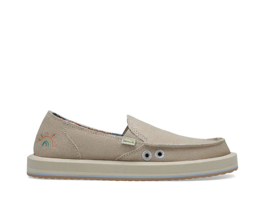 Sanuk Womens Pridewalk Surfer X PPF Cobblestone