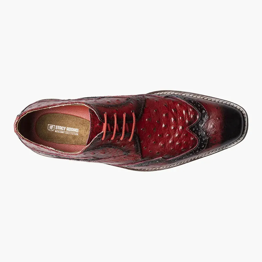 Stacy Adams GENNARO Red Wingtip Oxford Shoes