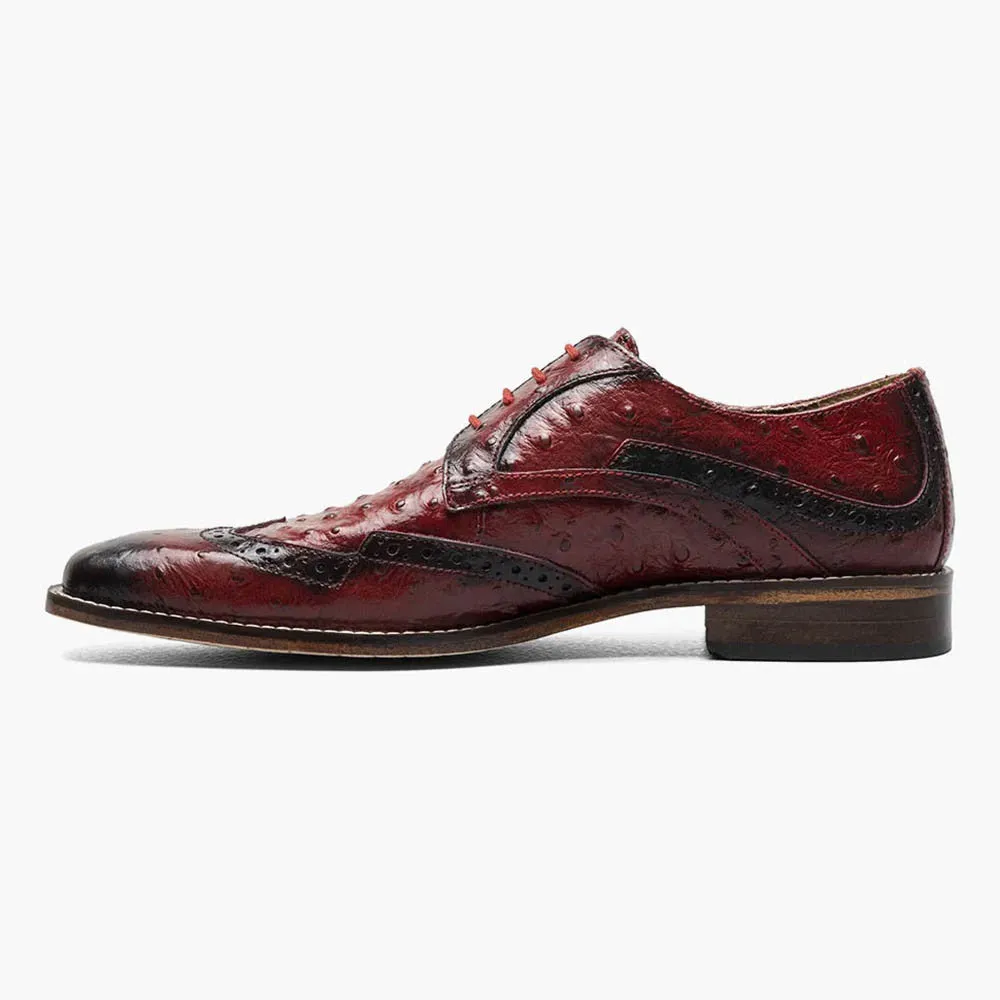 Stacy Adams GENNARO Red Wingtip Oxford Shoes