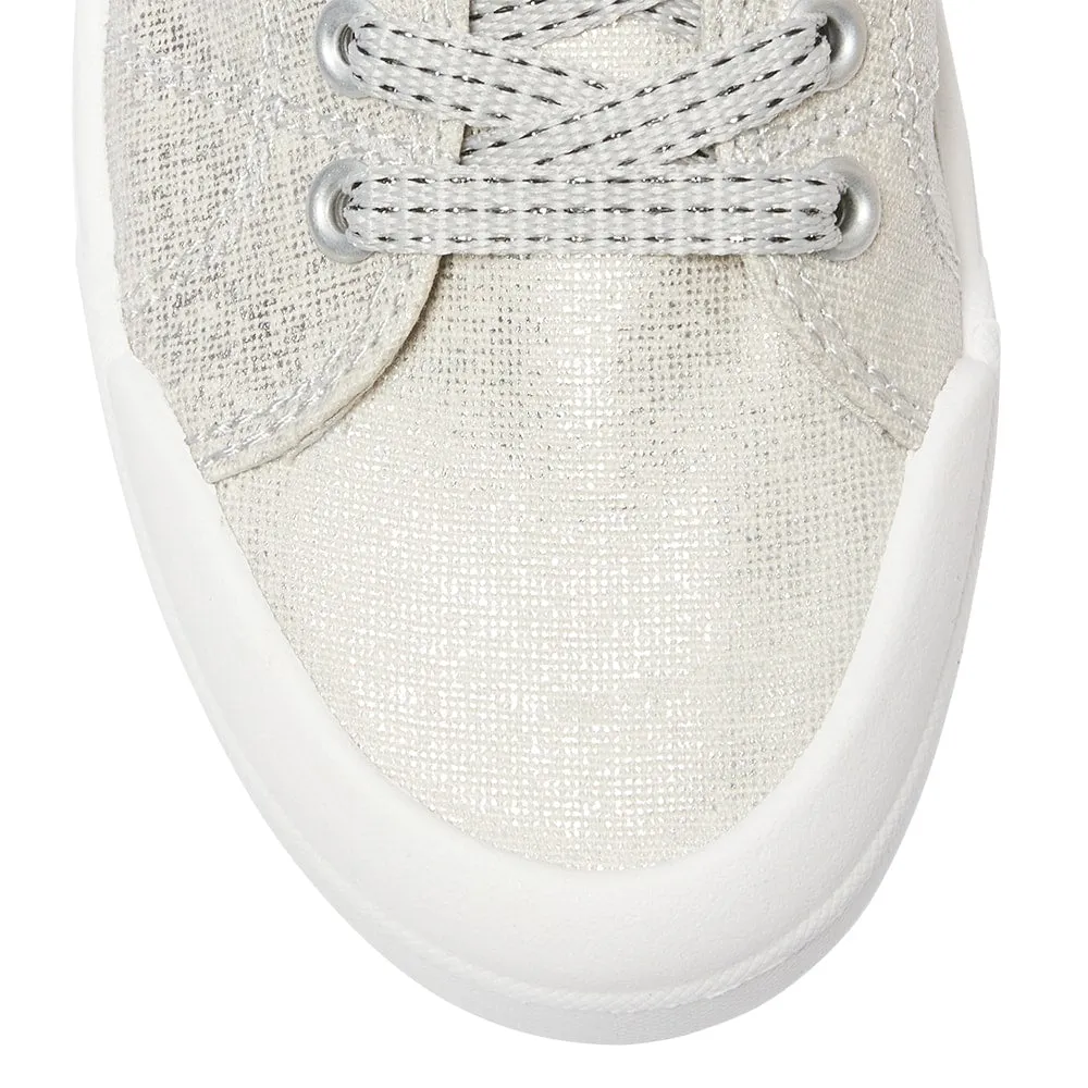 Switch Sneaker in Silver Canvas