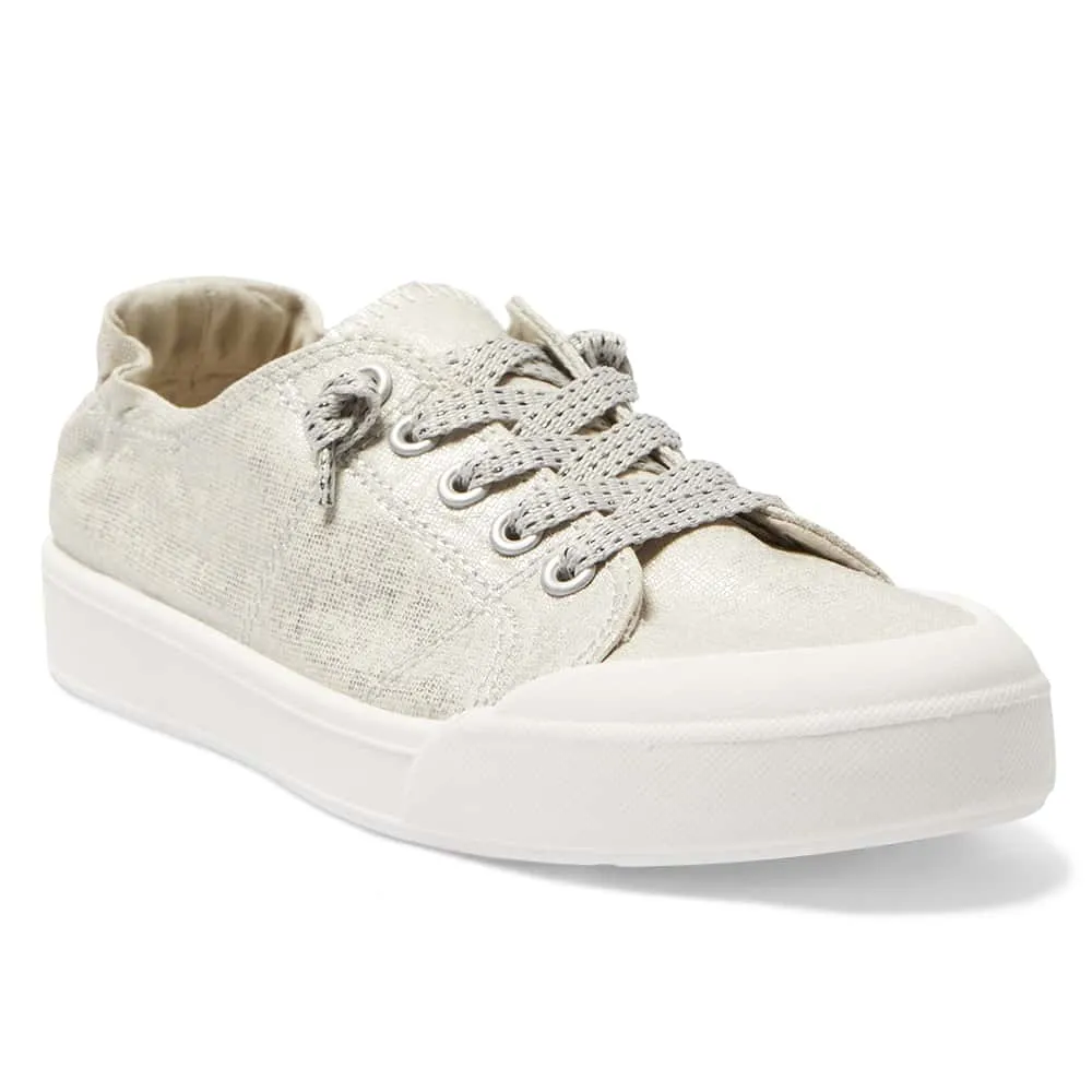 Switch Sneaker in Silver Canvas