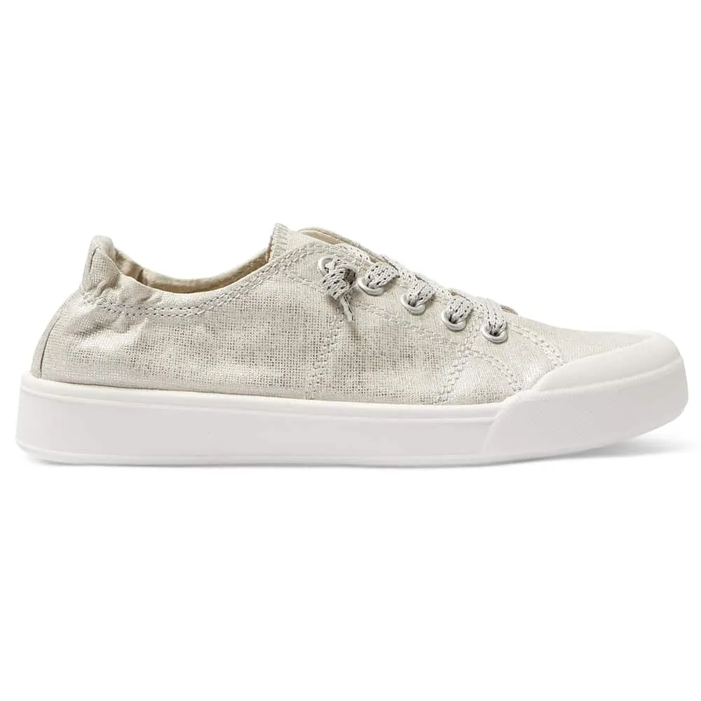 Switch Sneaker in Silver Canvas