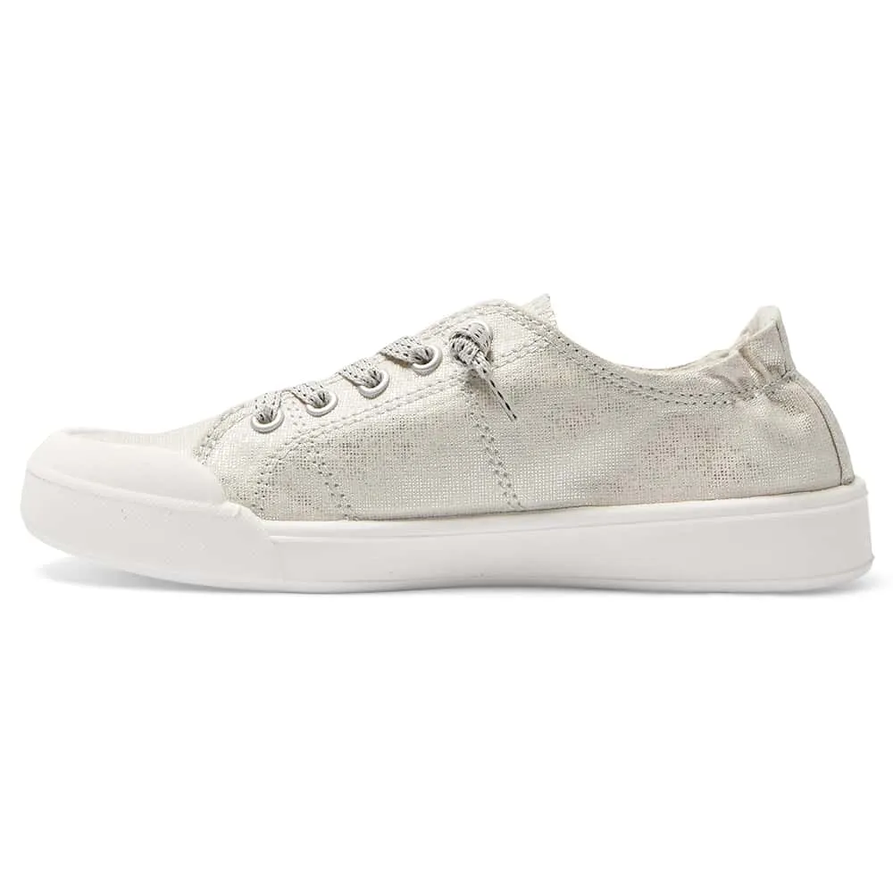 Switch Sneaker in Silver Canvas