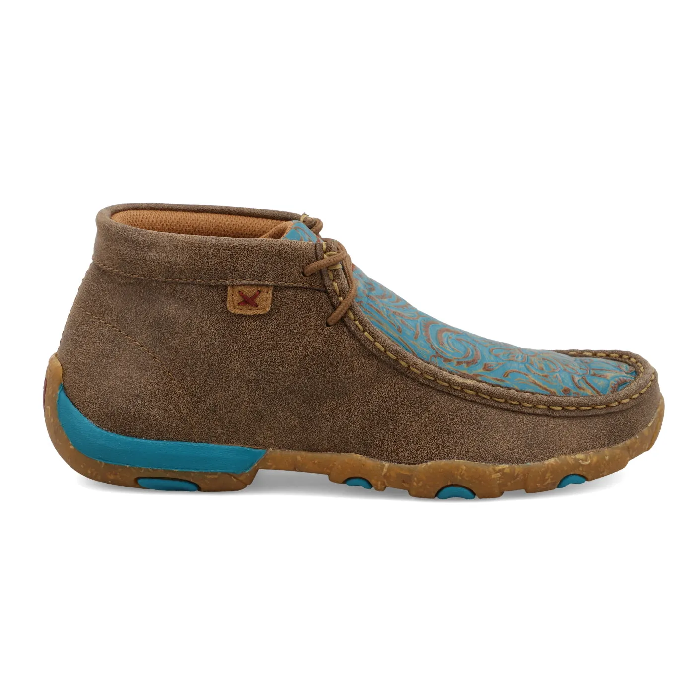 Twisted X Women's Chukka Driving Moc-Bomber and Turquoise