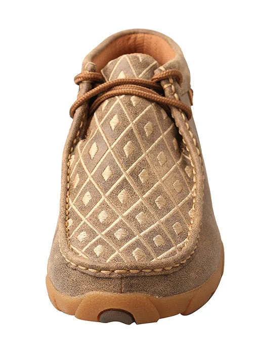 Twisted X Womens Chukka Driving Moccasins-Bomber/Tan