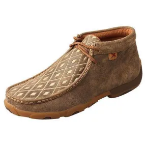 Twisted X Womens Chukka Driving Moccasins-Bomber/Tan