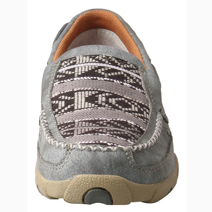 Twisted X Women's Grey Aztec Slip On Mocc