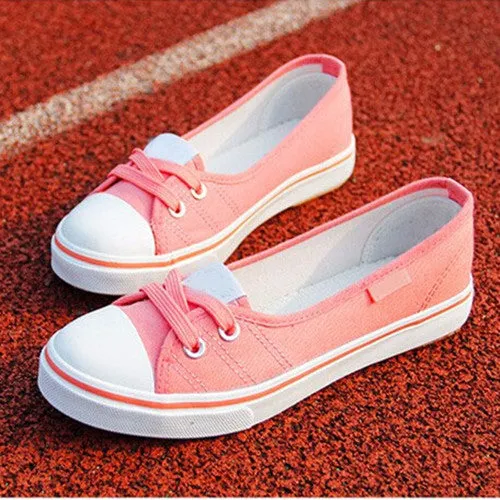 Women Shoes Ballet Flats Loafers Casual Breathable Women Flats Slip On Fashion Canvas Flats Shoes Women Low Shallow Mouth